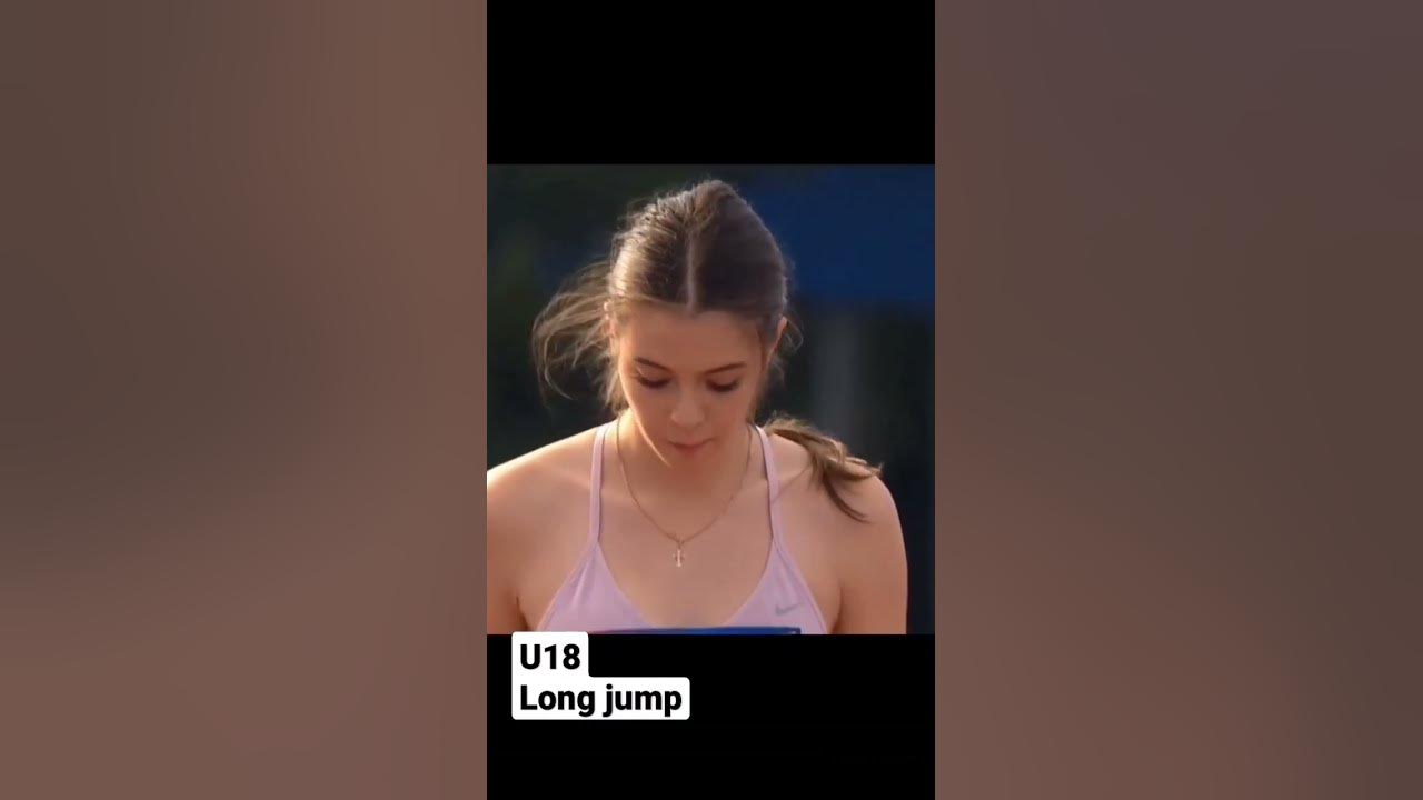 U18 most beautiful long jump athlete.