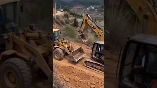 😱 JCB vs Loader: Real Life Robot Fight! 🚜💥#minivlog #excavator #trending #jcb #shortvideo#viralvideo