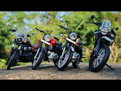 Collection Of 1:12 Scale Diecast Models Of Royal Enfield Motorcycles | Bikes | Auto Legends