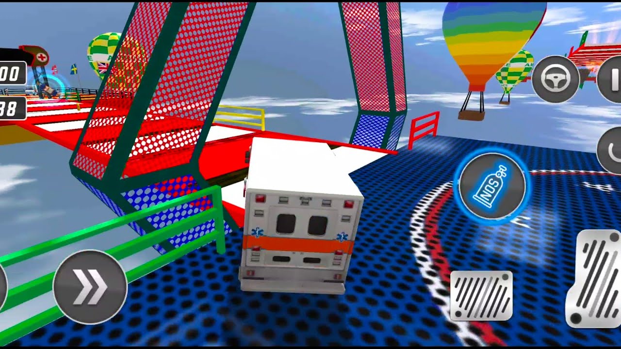 Emergency Van Mega Ramp Racing - Emergency Van Roof Jumping GT Racing - Android GamePlay #3