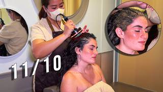 ASMR: Healthy Thai-Ayurvedic Scalp, Shoulders, Neck Massage and Banana Leaf Treatment
