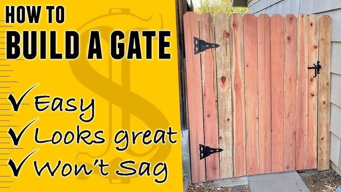 How To Build A Wood Fence Gate (Step By Step) - Youtube