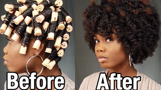 rod set on natural hair|how to do a wet set with rollers - YouTube
