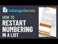 InDesign How-To: Restart Numbering in a List (Video Tutorial)