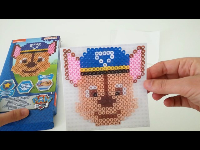 Paw Patrol Beads - unboxing and creating 🐶 Chase perler beads tutorial -