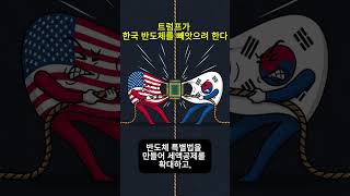 트럼프가 한국 반도체를 노리는 이유 #반도체전쟁 #트럼프관세 #삼성전자 #HBM #쇼츠 #경제