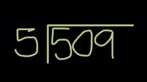 Division of Whole Numbers with Decimal Quotients: Worked Example 509 divided by 5