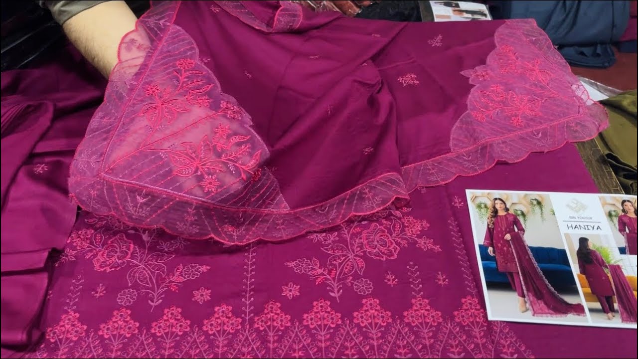 LUXURY KARANDI EMBROIDERY 3PC SUITS |With CUTWORK EMBROIDERED DUPPATA |FANCY PAKISTANI DRESES 2025|