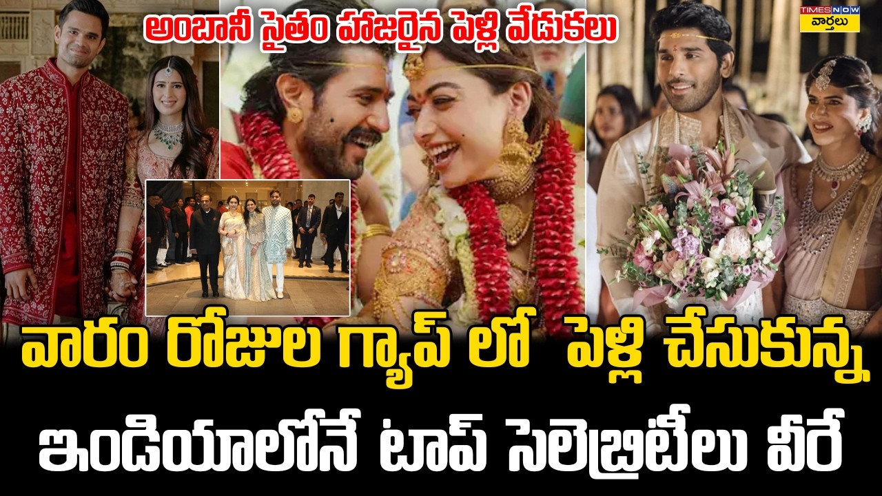 Politicians and Celebrities at Rashmika–Vijay, Allu Sirish–Nayanika Reddy Wedding || Mukesh Ambani