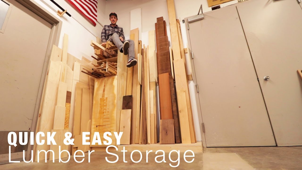 Quick Easy Lumber Rack And Scrap Wood Organization System Youtube