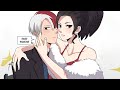 Todoroki and momo on top of each other cute my hero academia comic dub