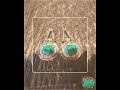 Boho Hippie Cowgirl Western Green Agate Teardrop Silver Earrings, Gift Box