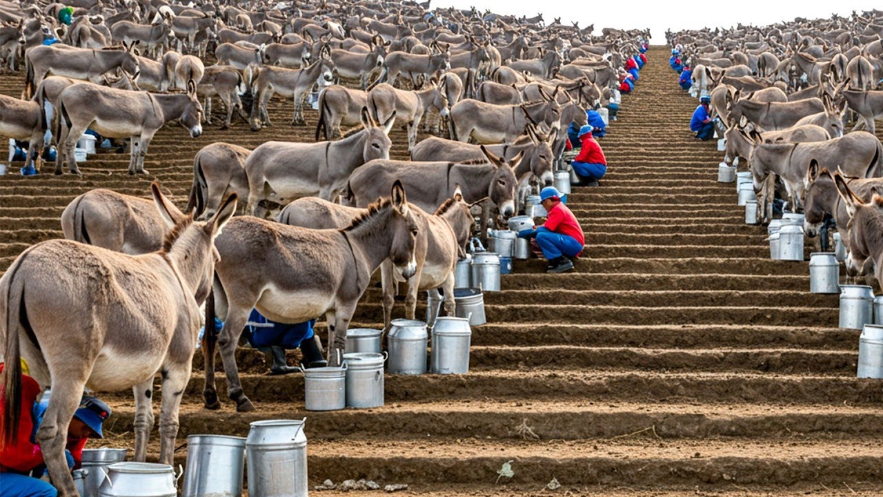 لن تصدق كيف يتم تربية ملايين الحمير لإنتاج الحليب واللحوم!