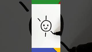 Sun Drawing Cute Tutorial ☀️🌞🌤 #satisfying #drawing #shorts