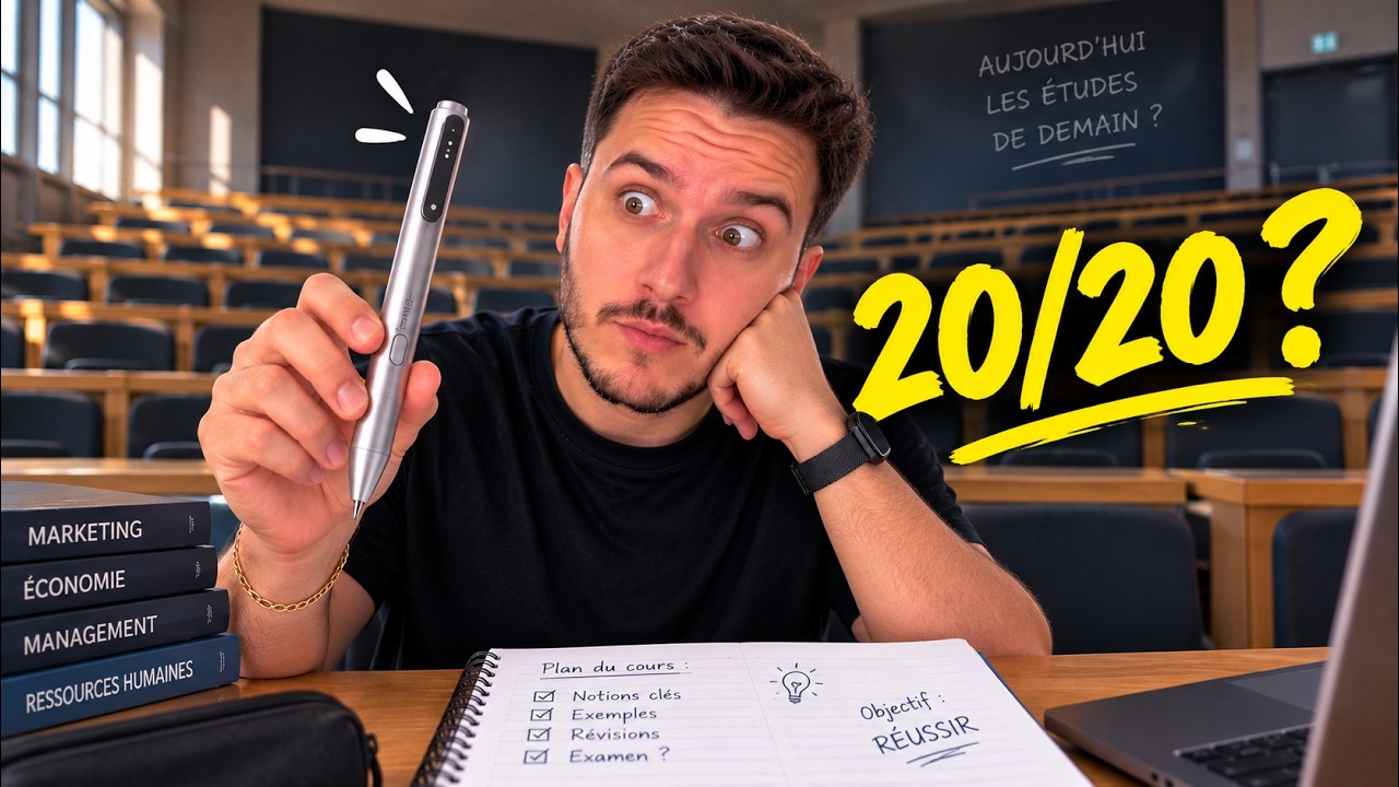 Je suis retourné en amphi pour tester ce stylo IA (Flowtica Scribe)