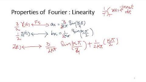 Lect 28 Video Properties of  Fourier