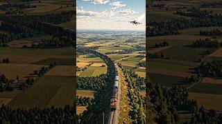 Fighter Jet Launches Rail Breaker Rocket at Moving Cargo Train