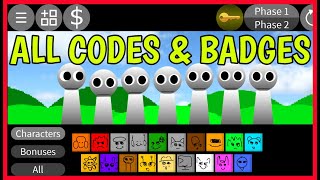 Roblox SPRUNKI PLUS ALL CODES and BADGES