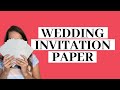 Wedding Invitation Paper | Types of Invitation Papers!