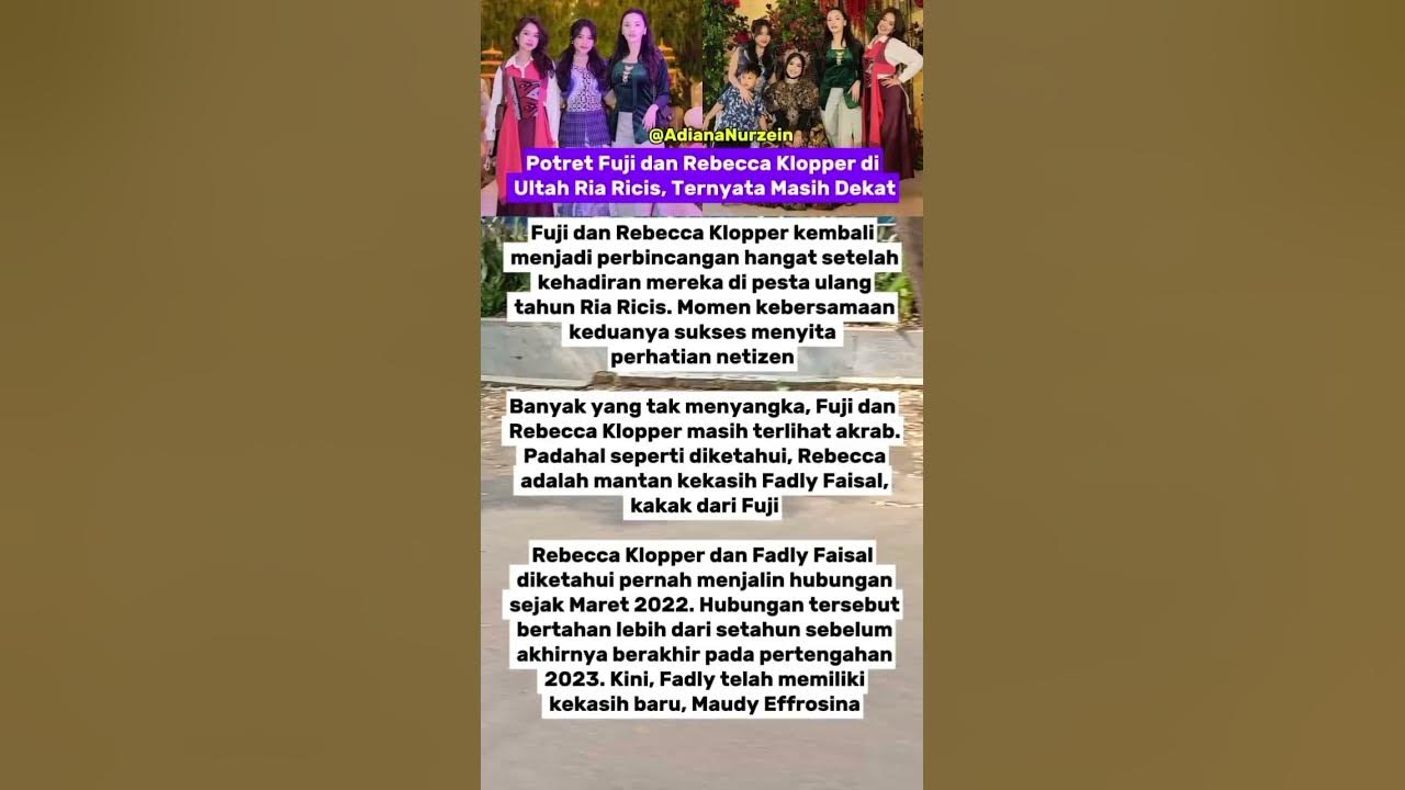 Potret Fuji dan Rebecca Klopper di Ultah Ria Ricis, Ternyata Masih Dekat