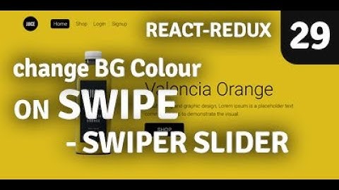Change Background Colors on Swipe | Redux Shopping Cart | Part 29