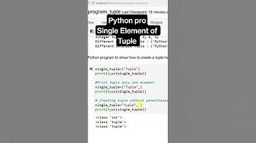 Single Element Tuple in Python Easy Trick!  #python #ai