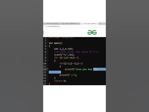 nested for loop in c language - YouTube