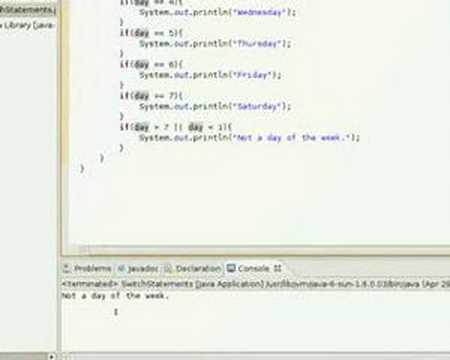 Java Video Tutorial 15: Switch Statements (Pt 2 of 2)