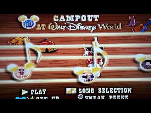 disney sing along songs campout at walt disney world DVD menu walkthrough.