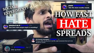 video thumbnail for: How Fast Hate Spreads? (Social Media Experiment)