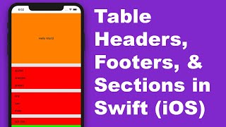 How to add Sections, Headers, Footers to TableView in iOS (Swift 2020)