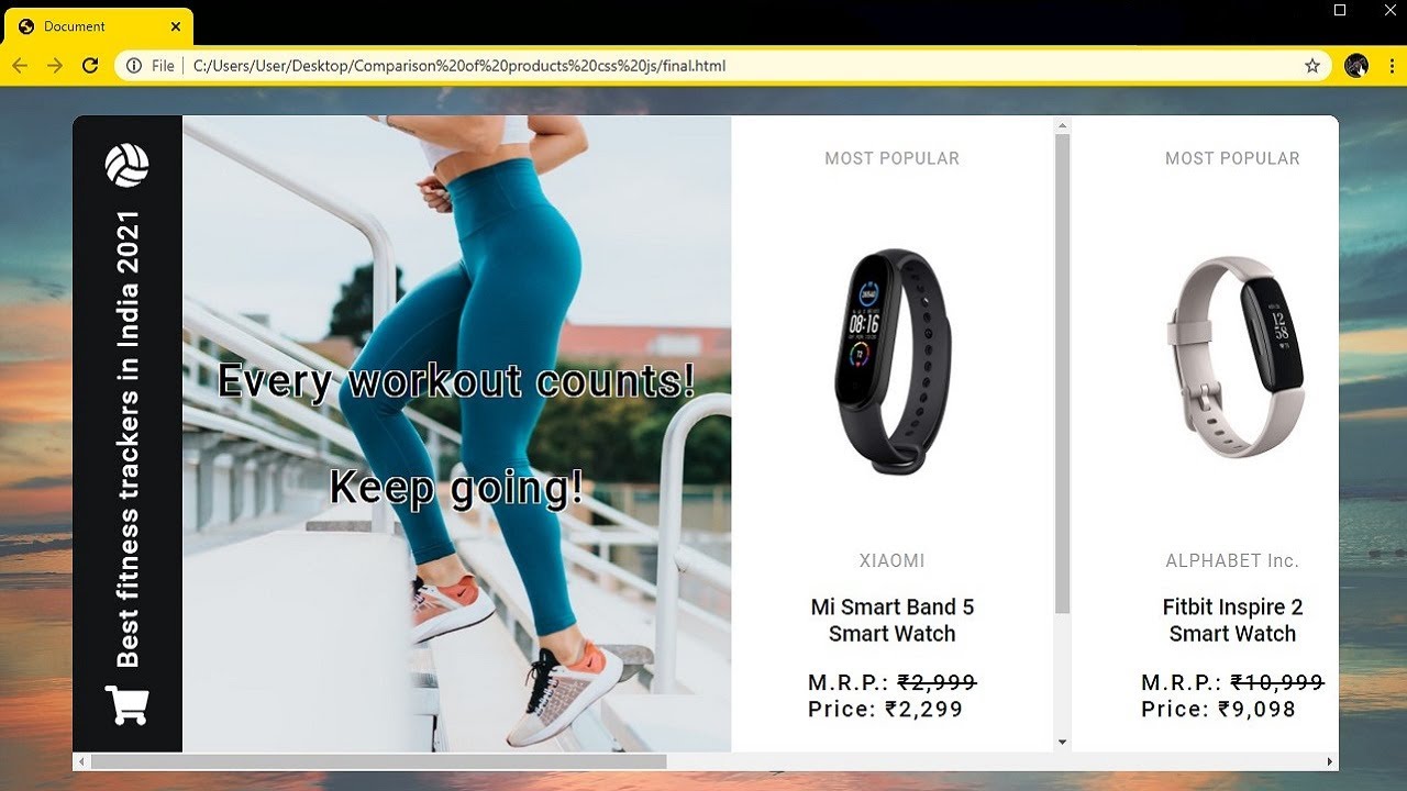Ecommerce product page design using HTML CSS and JavaScript - YouTube
