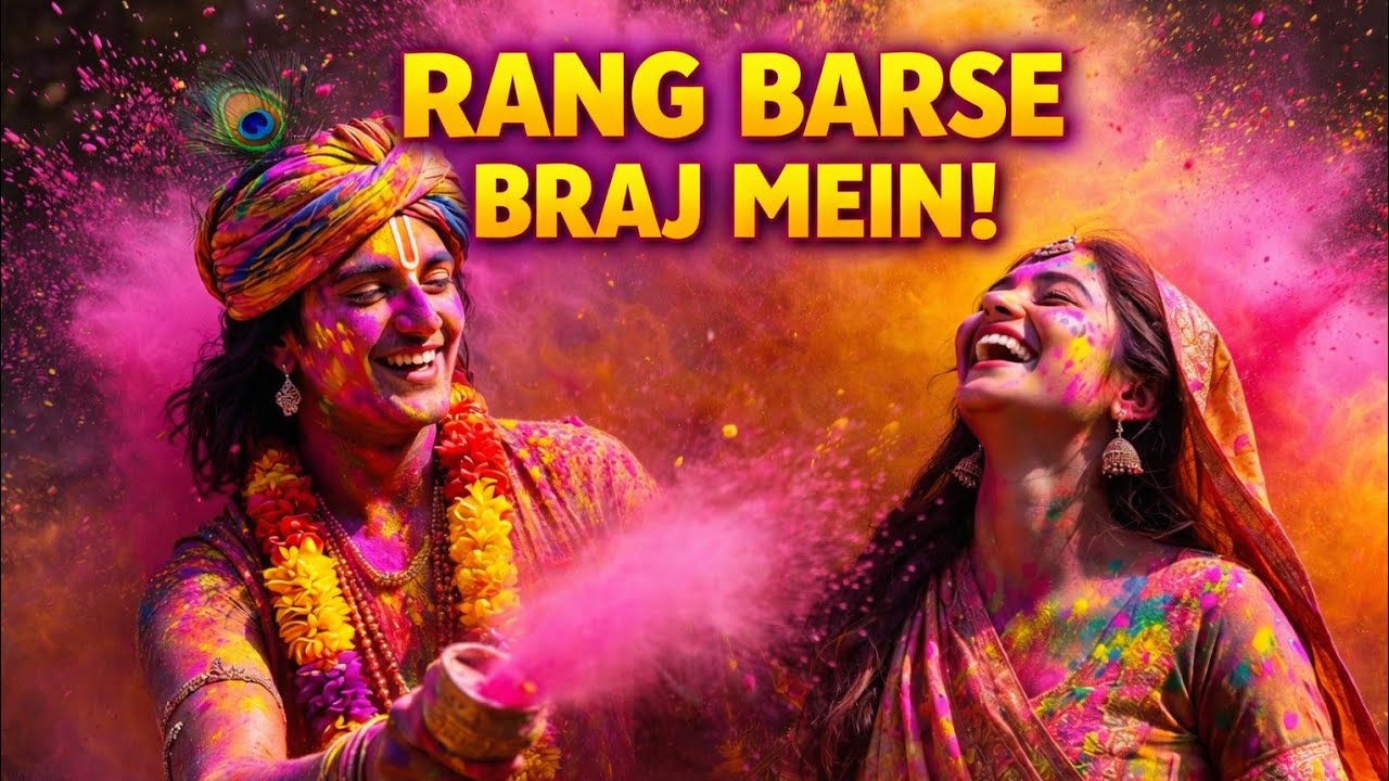 Radha Krishna Holi Dance 2026 🔥 | New Trending Holi Song | Rang Barse Braj Mein 🎨