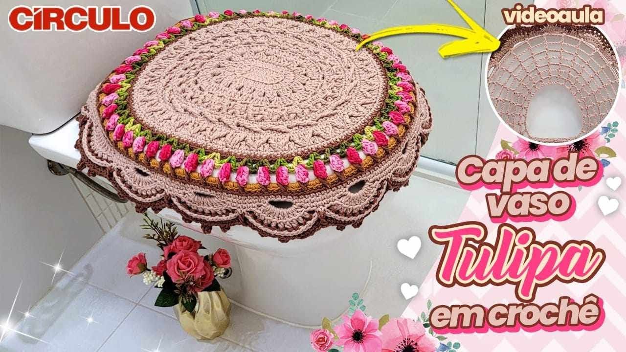 ✨ Impressionante PADRÃO! Capa de Vaso Tulipa em Crochê 😍