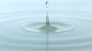 slow motion rippling water droplets