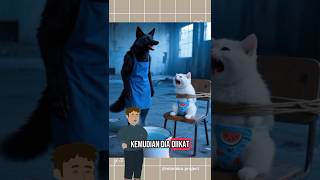 Anak kucing putih di culik oleh pelayan tokoh kue #shortvideo #feedshorts #shorts #tranding