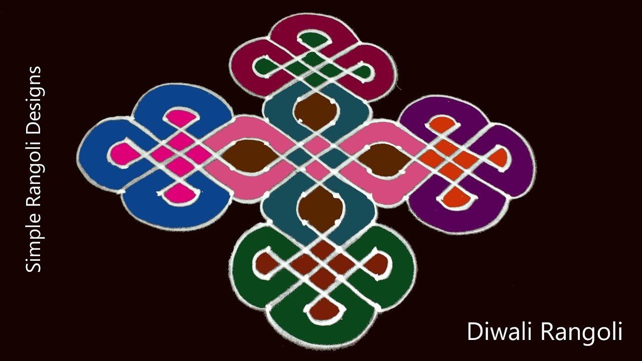 How to Draw Multi Colours Kolam