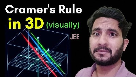 Cramer’s Rule Like Never Before – Visualising 3×3 in 3D for JEE | System of Linear Equations