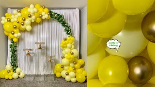 Yellow Gold Balloon Arch