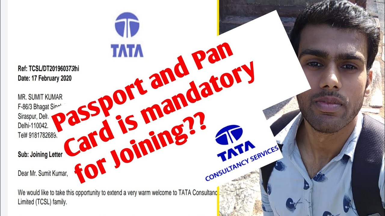 Is Passport and Pan card mandatory for Joining in TCS?? YouTube