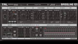 Boards of Canada's Roygbiv bass line on TAL Bassline 101. screenshot 4