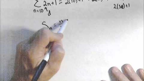 Arithmetic Series in Summation Notation