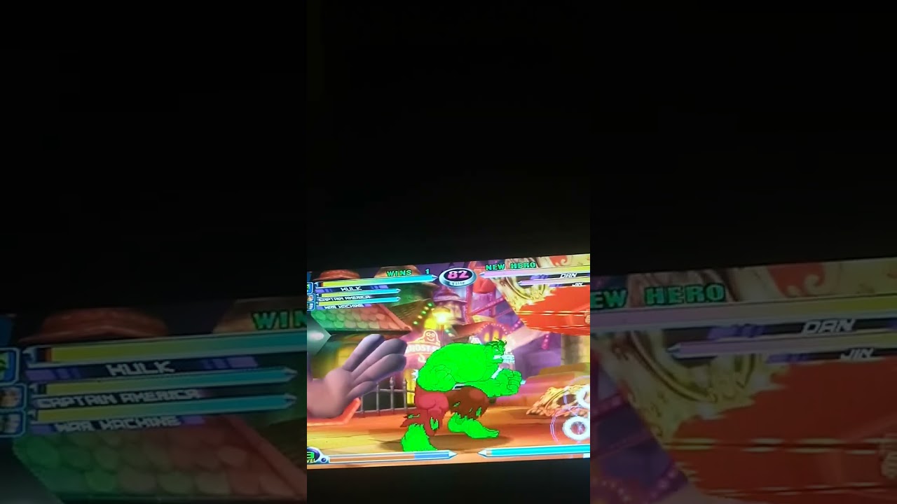 MVC NAOH (Nintendo Switch) Captain America Hulk and War Machine vs. Jin Dan and Mega Man