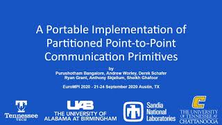 A Portable Implementation of Partitioned Point to Point Communication Primitives
