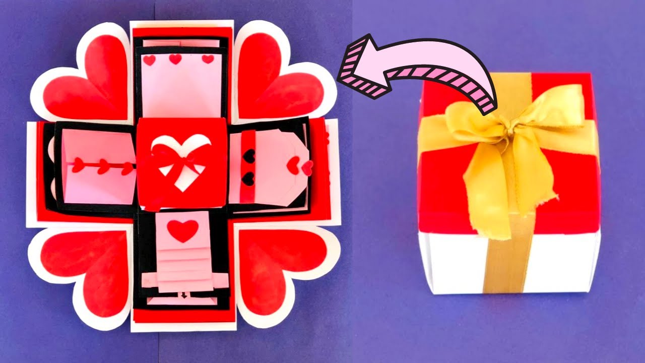 How to make Explosion box | DIY Valentine's Day Explosion Box | Explosion Box Tutorial