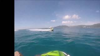 Jetski drive in Phuket Thailand in Patong Beach filmed with gopro