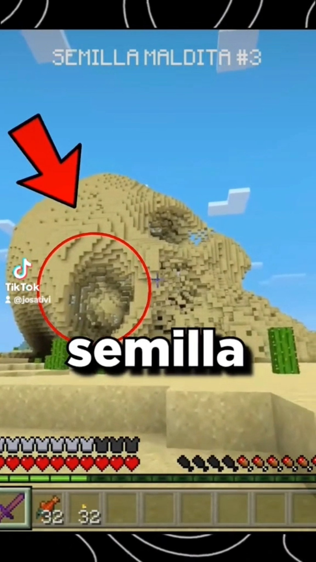 LA SEMILLA MALDITA DE MINECRAFT ? #minecraft #josativi #youtube #shorts #miedo #terror
