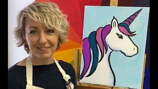 The Sparkly Unicorn - Acrylic Painting Tutorial