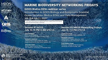 Marine Biodiversity Networking Friday with GOOS Biology and Ecosystems Essential Ocean Variables