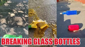 Breaking Glass Bottles Vs Balloon Drops 🔥 Crushing Crunchy & Soft Things! #asmrbreaking  #satisfying